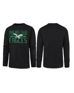 Men's Philadelphia Eagles Black Long Sleeve T-Shirt (Style 2)