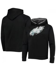 Men's Philadelphia Eagles Black Pullover Hoodie (Black)