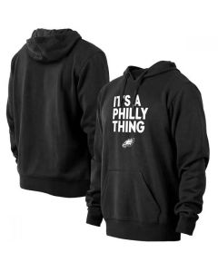 Men's Philadelphia Eagles Black Pullover Hoodie (Style 2)