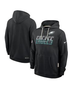 Men's Philadelphia Eagles Black Sideline Standard Issue Top Prospect Dri-FIT Hoodie (Black)
