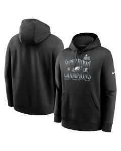 Men's Philadelphia Eagles Black Super Bowl LIX Champions 90's Retro Pullover Hoodie (Black)