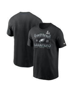 Men's Philadelphia Eagles Black Super Bowl LIX Champions 90's Retro T-Shirt (Black)