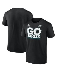 Men's Philadelphia Eagles Black Super Bowl LIX Champions Big & Tall Hometown T-Shirt (Black)