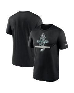 Men's Philadelphia Eagles Black Super Bowl LIX Champions Fly Eagles Fly T-Shirt (Black)