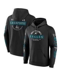 Men's Philadelphia Eagles Black Super Bowl LIX Champions Pullover Hoodie