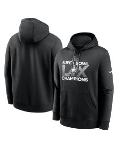 Men's Philadelphia Eagles Black Super Bowl LIX Champions Supplemental Pullover Hoodie (Black)