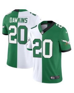Men's Philadelphia Eagles Custom jersey Kelly Green & White Split Stitched Jersey