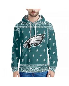 Men's Philadelphia Eagles Green Pullover Hoodie (Style 2)