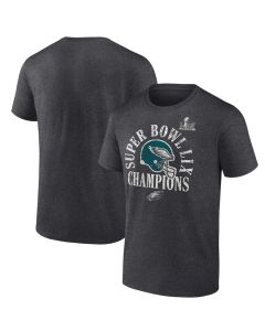 Men's Philadelphia Eagles Heather Charcoal Super Bowl LIX Champions Big & Tall Ring Season T-Shirt (Charcoal)