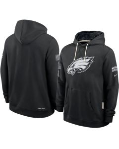 Men's Philadelphia Eagles Nike Black 2026 Salute to Service Sideline Dri-FIT Pullover Hoodie