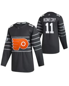 Men's Philadelphia Flyers #11 Travis Konecny 2020 Grey All Star Stitched NHL Jersey