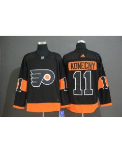 Men's Philadelphia Flyers #11 Travis Konecny Black Stitched NHL Jersey