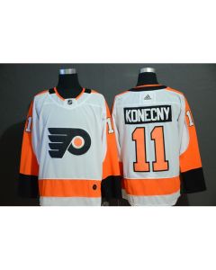 Men's Philadelphia Flyers #11 Travis Konecny White Stitched NHL Jersey