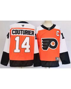 Men's Philadelphia Flyers #14 Sean Couturier Orange 2024 Stitched Jersey