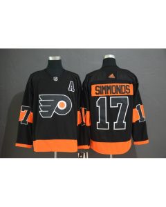 Men's Philadelphia Flyers #17 Wayne Simmonds Black Stitched NHL Jersey