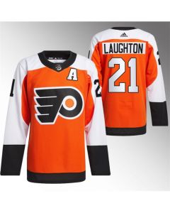 Men's Philadelphia Flyers #21 Scott Laughton 2023/24 Orange Stitched Jersey