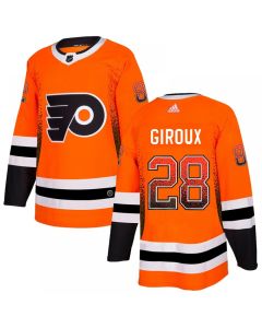 Men's Philadelphia Flyers #28 Claude Giroux Orange Drift Fashion Stitched NHL Jersey