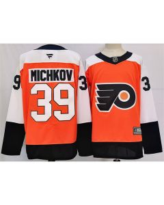 Men's Philadelphia Flyers #39 Matvei Michkov Orange 2024 Stitched Jersey