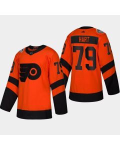 Men's Philadelphia Flyers #79 Carter Hart Orange 2019 Stadium Series Stitched NHL Jersey