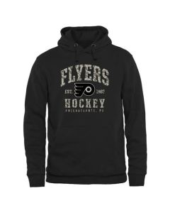 Men's Philadelphia Flyers Black Camo Stack Pullover Hoodie