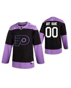 Men's Philadelphia Flyers Black Hockey Fights Cancer Custom Practice NHL Stitched Jersey