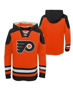 Men's Philadelphia Flyers Blank Orange Ageless Must-Have Lace-Up Pullover Hoodie