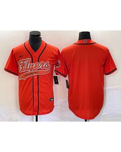 Men's Philadelphia Flyers Blank Orange Cool Base Stitched Baseball Jersey