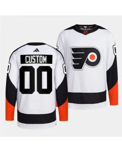 Men's Philadelphia Flyers Custom White 2022 Reverse Retro Stitched Jersey