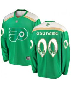 Men's Philadelphia Flyers Green 2019 St. Patrick's Day Custom Stitched NHL Jersey