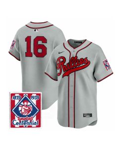 Men's Philadelphia Phillies #16 Brandon Marsh Gray Stitched Baseball Jersey (Gray)