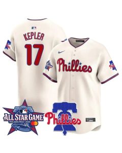 Men's Philadelphia Phillies #17 Max Kepler Cream 2026 MLB All-Star Jersey (Cream)
