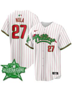 Men's Philadelphia Phillies #27 Aaron Nola White 2026 MLB All-Star Jersey (White)
