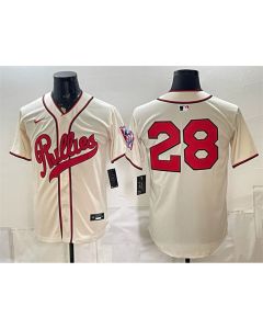 Men's Philadelphia Phillies #28 Alec Bohm Cream 2026 Field of Dreams Stadium Stitched Baseball Jersey (Cream)