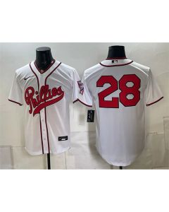 Men's Philadelphia Phillies #28 Alec Bohm White 2026 Field of Dreams Stadium Jersey