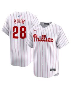Men's Philadelphia Phillies #28 Alec Bohm White Home Limited Player Jersey (White)