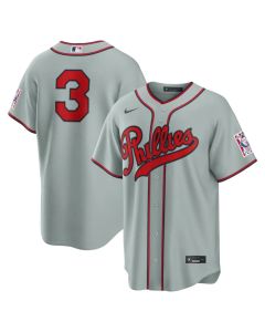 Men's Philadelphia Phillies #3 Bryce Harper Gray 2026 Field of Dreams Stadium Jersey