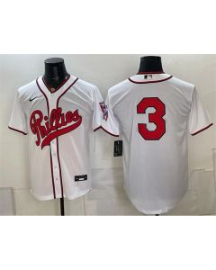 Men's Philadelphia Phillies #3 Bryce Harper White 2026 Field of Dreams Stadium Jersey (White)