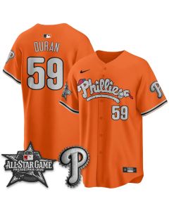 Men's Philadelphia Phillies #59 Jhoan Duran Orange 2026 MLB All-Star Jersey (Orange)