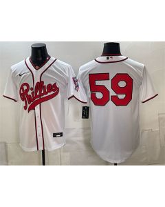 Men's Philadelphia Phillies #59 Jhoan Duran White 2026 Field of Dreams Stadium Jersey (2026)