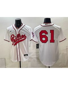 Men's Philadelphia Phillies #61 Cristopher Sanchez White 2026 Field of Dreams Stadium Jersey