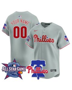 Men's Philadelphia Phillies Gray 2026 MLB All-Star Custom Jersey (Gray)