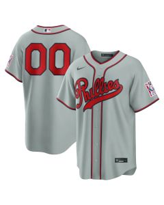 Men's Philadelphia Phillies Gray 2026 Field of Dreams Stadium Custom Jersey (Gray)
