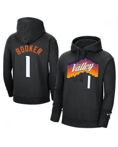 Men's Phoenix Suns #1 Devin Booker 2021 Black Pullover Hoodie