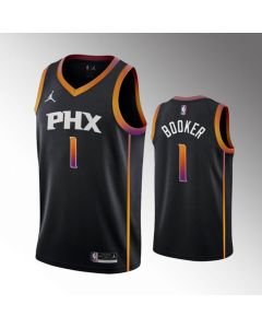 Men's Phoenix Suns #1 Devin Booker Balck Stitched Basketball Jersey