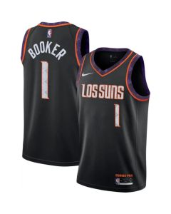 Men's Phoenix Suns #1 Devin Booker Black City Edition Stitched NBA Jersey