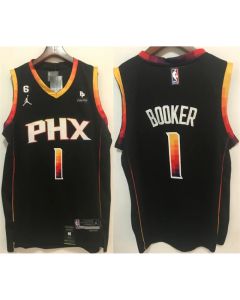 Men's Phoenix Suns #1 Devin Booker Black Stitched Basketball Jersey