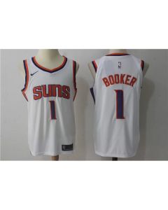 Men's Phoenix Suns #1 Devin Booker White Stitched NBA Jersey