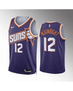 Men's Phoenix Suns #12 Ish Wainright Purple Icon Edition Stitched Basketball Jersey