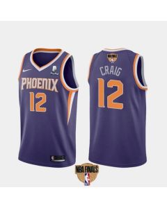 Men's Phoenix Suns #12 Torrey Craig 2021 Purple NBA Finals Icon Edition Stitched Jersey