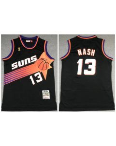 Men's Phoenix Suns #13 Steve Nash Black 1996-97 Throwback Stitched Jersey